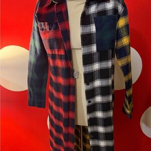 Plaid Long Sleeve Shirt Jacket